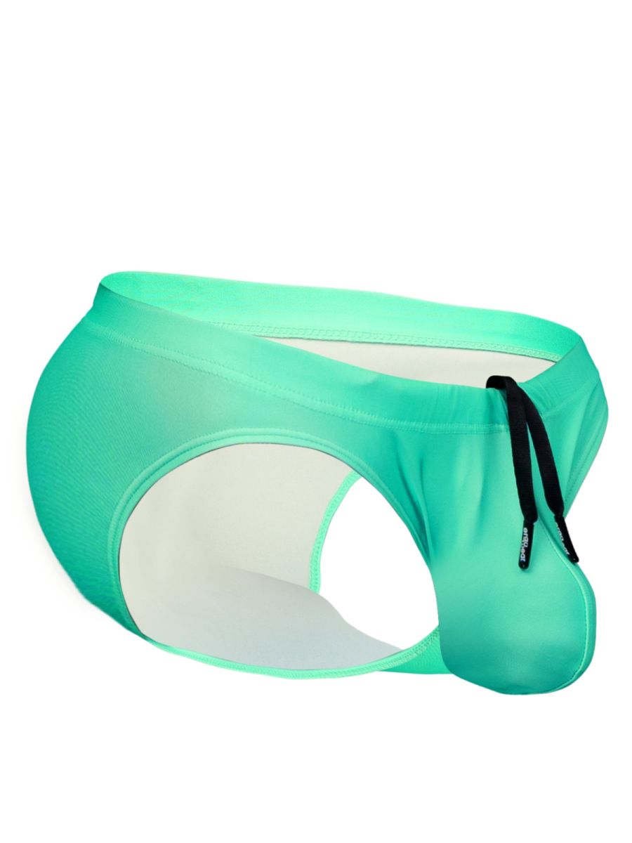 ErgoWear EW1837 Electric Mint 4-Way Male Stretch Swim Bikini Aqua