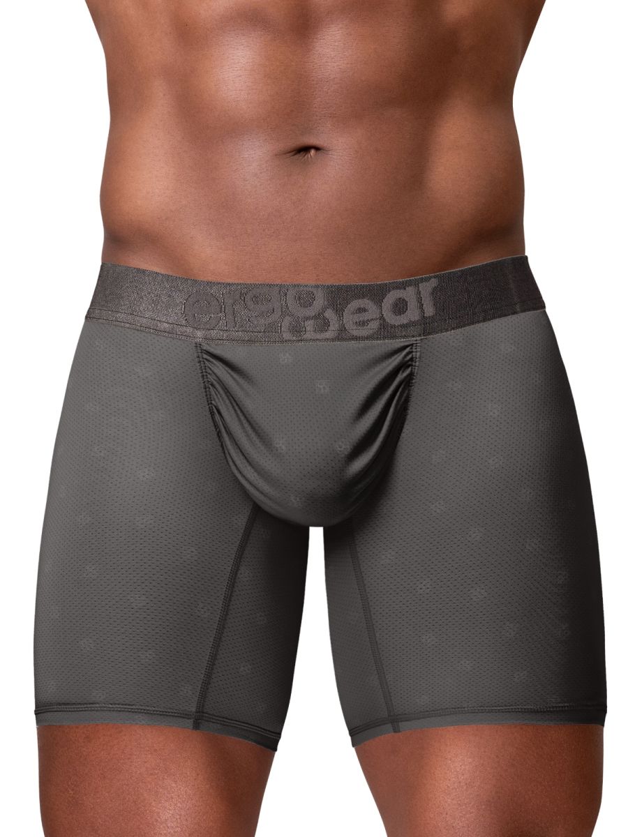 ErgoWear EW1844 FEEL SE Mens Comfort & Athletic Support Boxer Briefs Dark Gray