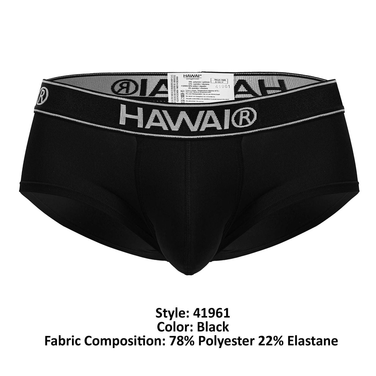HAWAIR 41961 Mens Maximum Comfort Microfiber Briefs Black