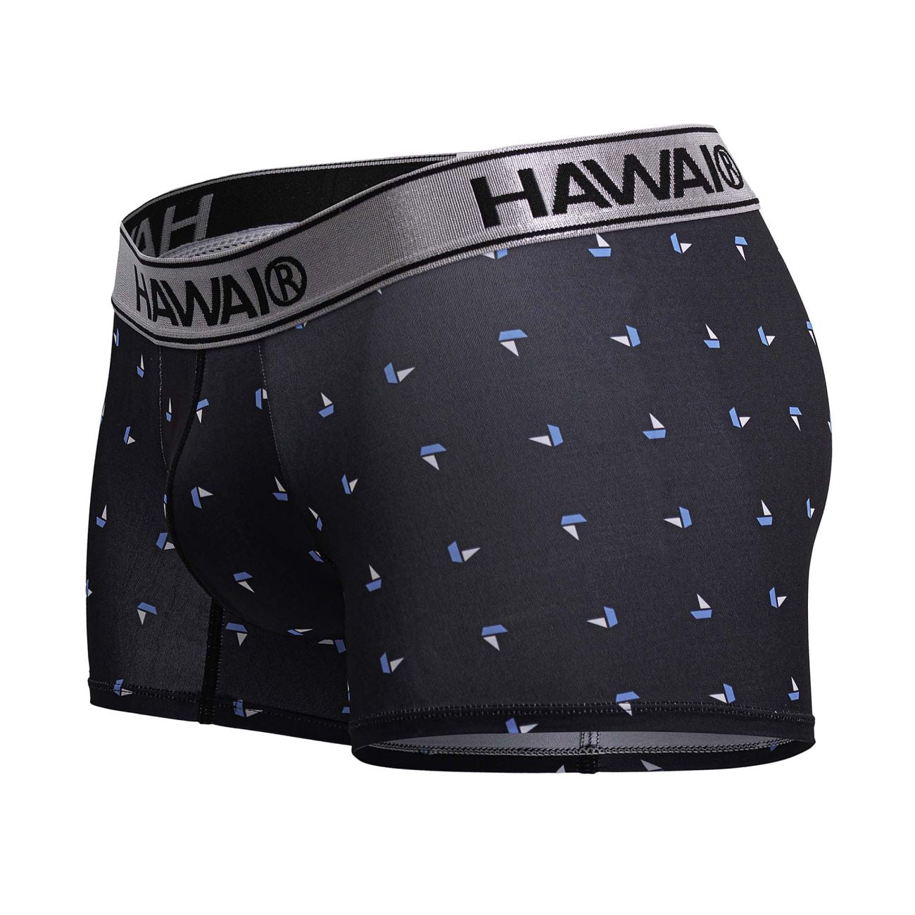 HAWAIR 42470 Printed Microfiber Trunks for Men Black