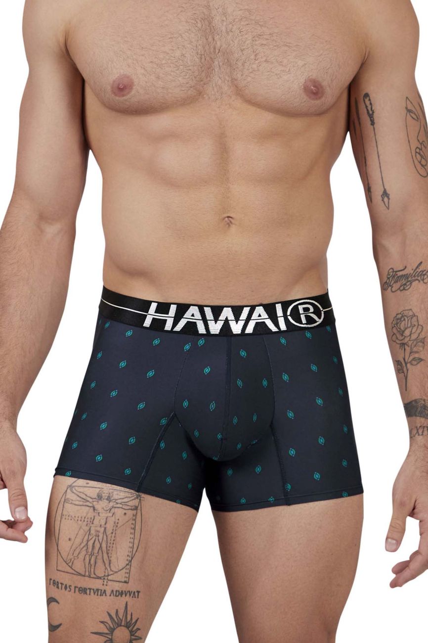 HAWAIR 42520 Printed Microfiber Trunks Dark Blue