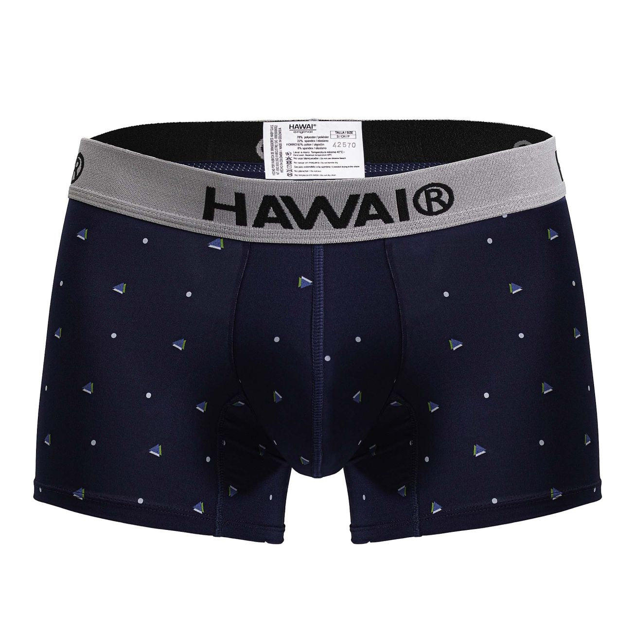 HAWAIR 42570 Microfiber Male Everyday Trunks Dark Blue