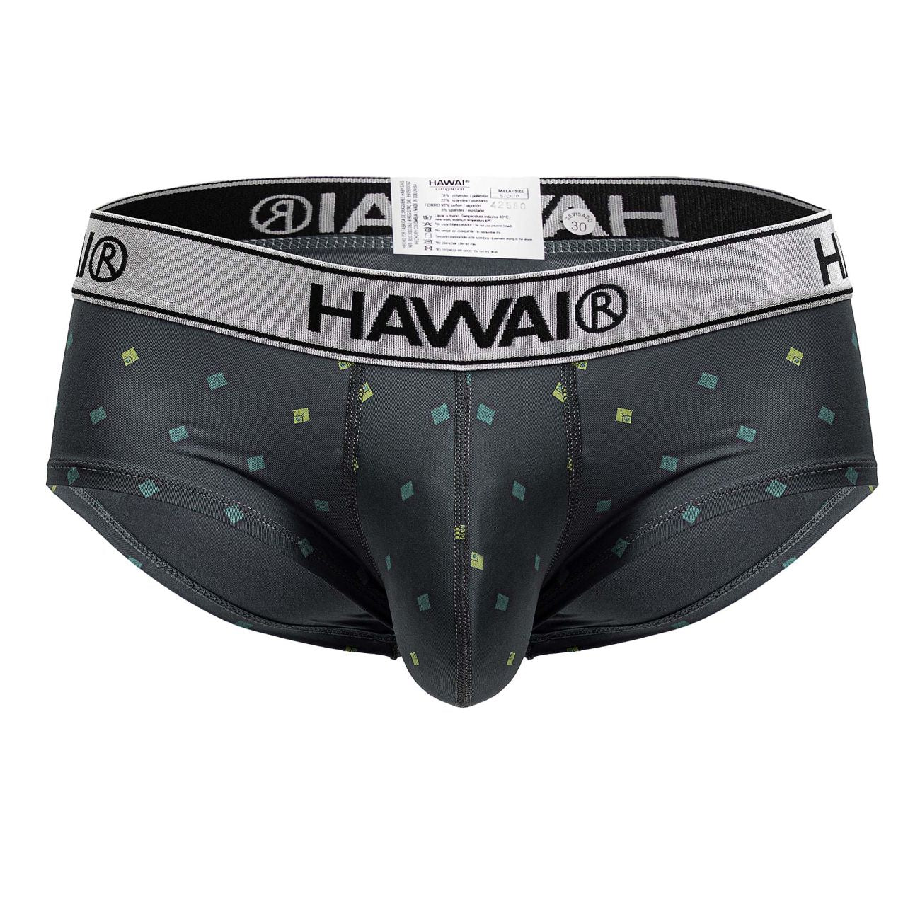 HAWAIR 42580 Male Sleek to Touch Microfiber Briefs Gray