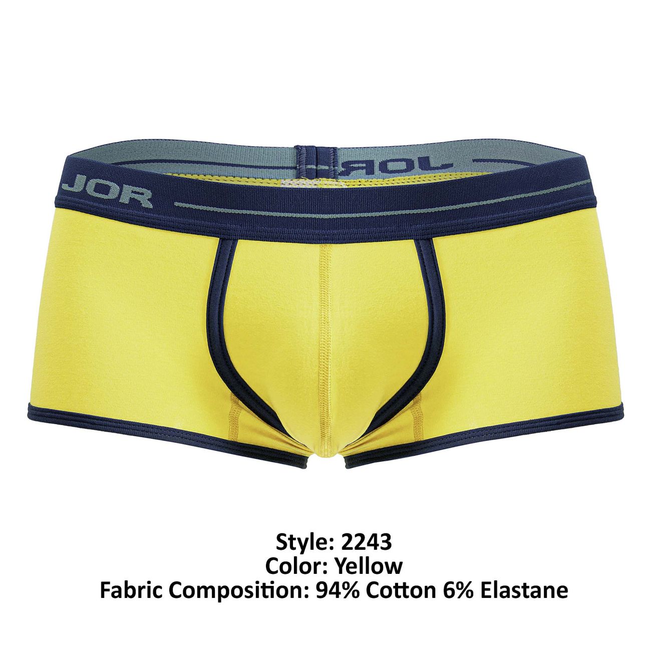 JOR 2243 Astra Mens Everyday Comfort Trunks Yellow