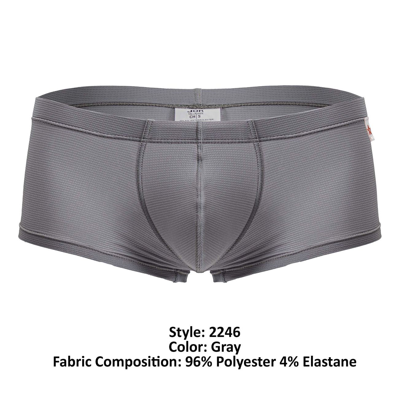 JOR 2246 Cosmo Male Sleek Modern Cut Trunks Gray