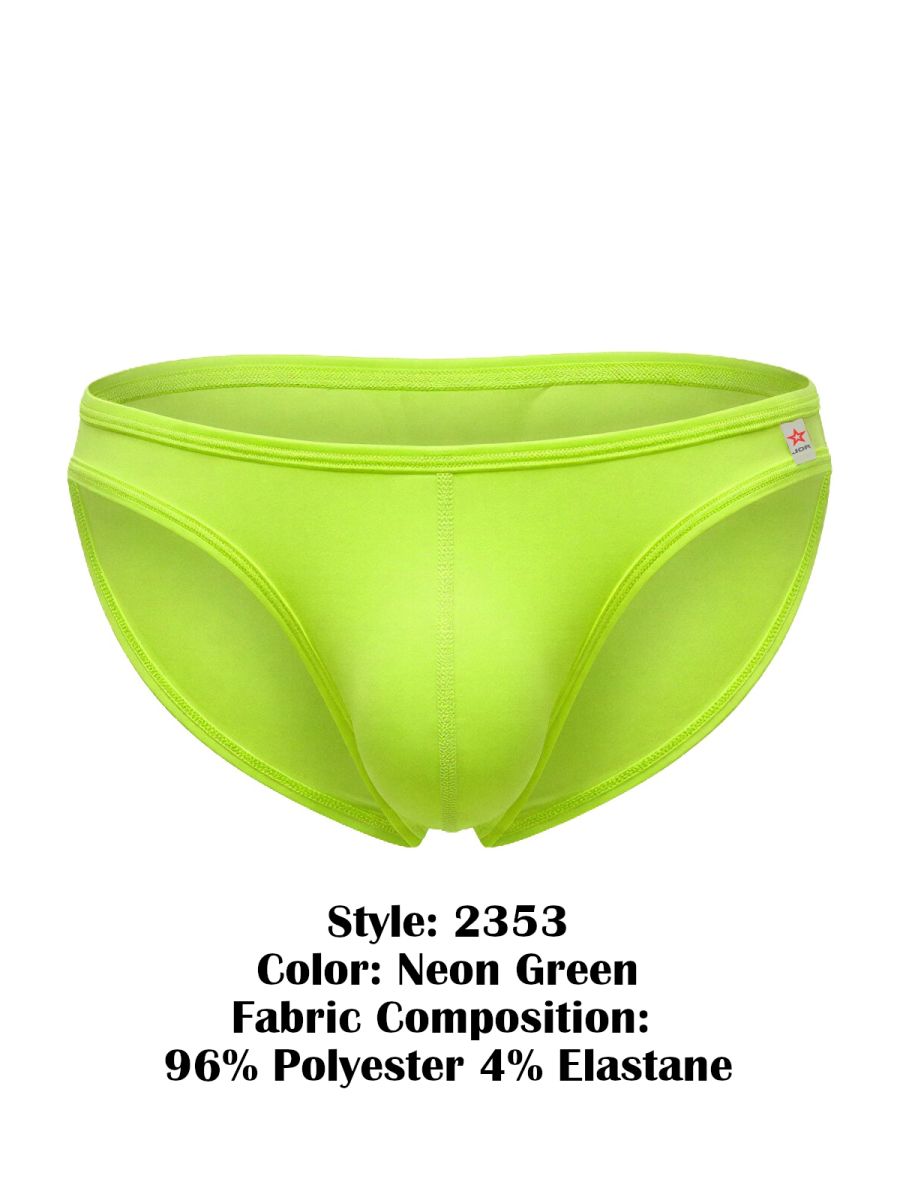 JOR 2353 Origin Mens Minimal Sleek Bikini Neon Green Plus Sizes