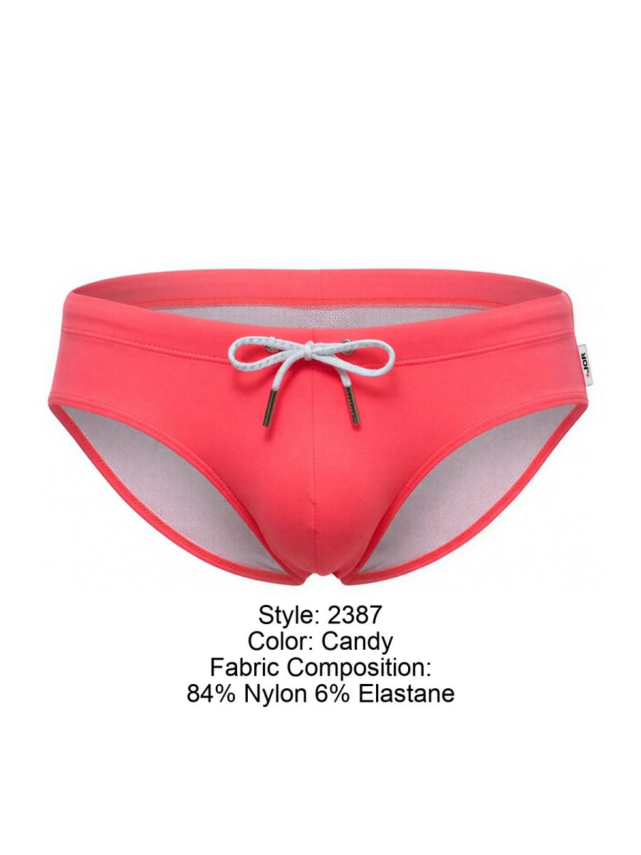 JOR 2387 Mens Pop of Colour Travel Swim Briefs Candy Plus Sizes