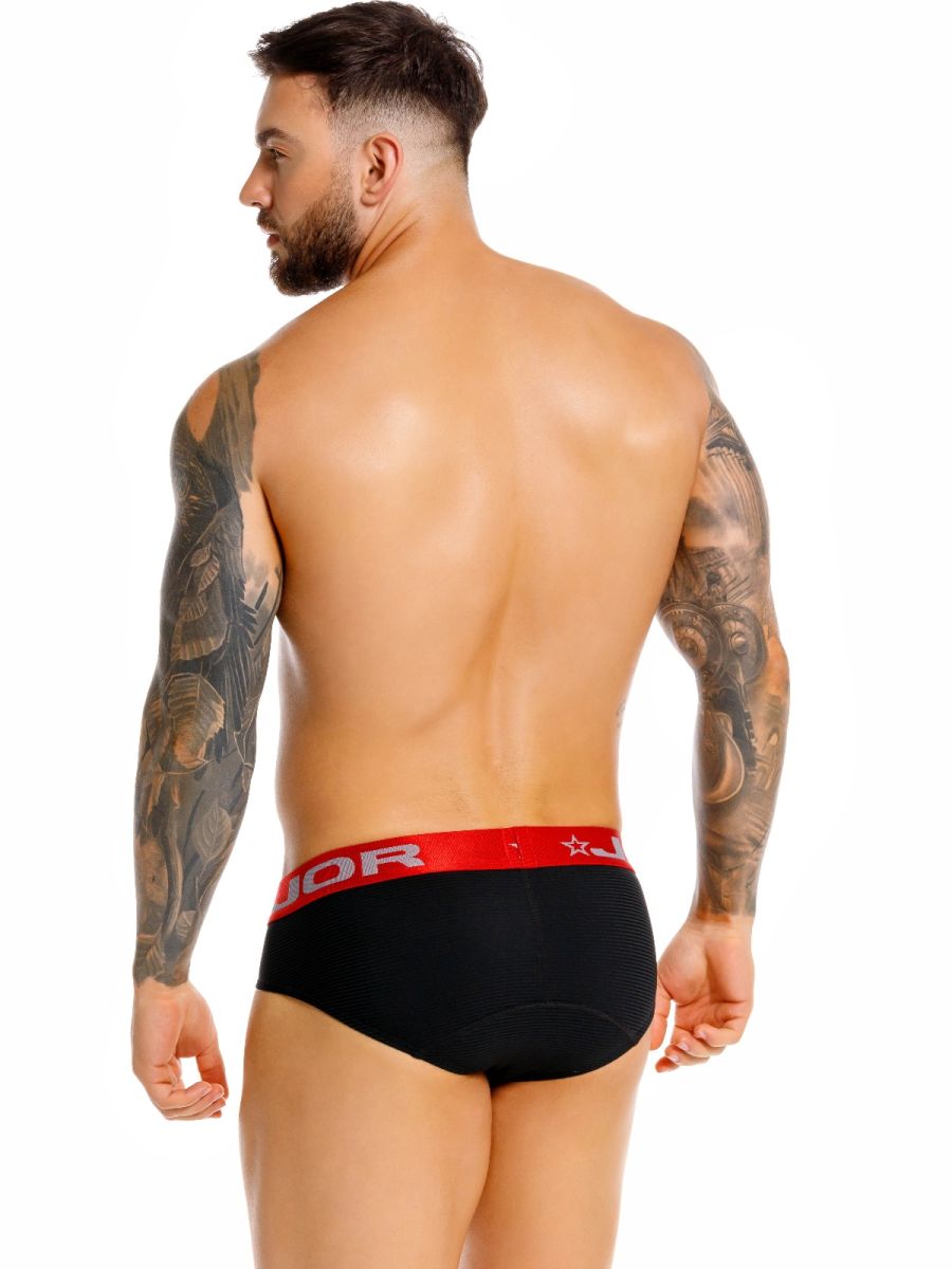 JOR 2443 Astor Male Essential Athletic Style Briefs Black Plus Sizes
