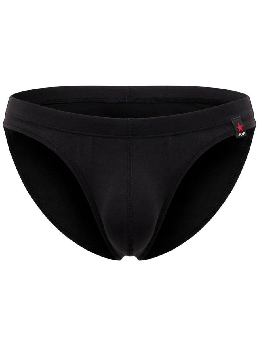JOR 2450 Invisible Mens Sleek Low-rise Cut Briefs Black Plus Sizes