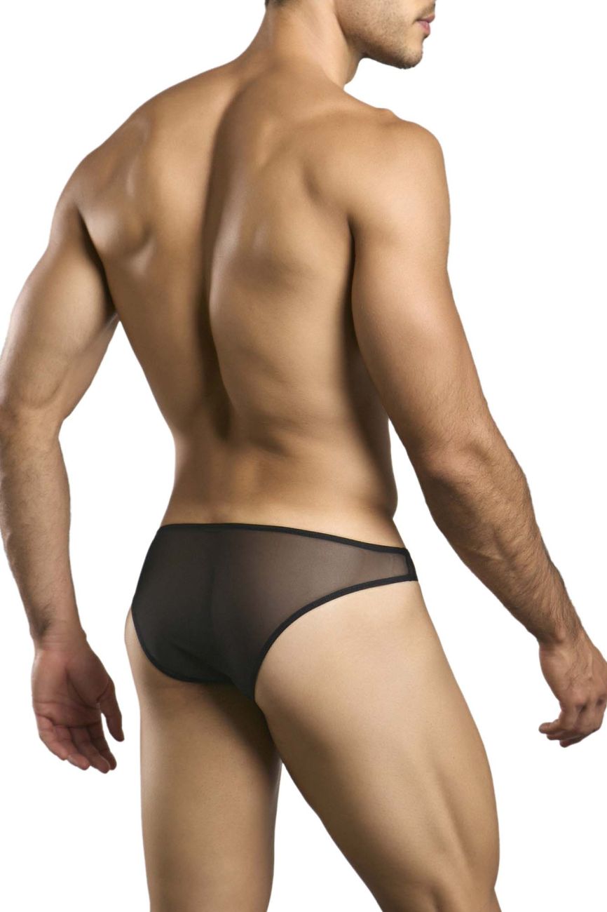 JUSTIN+SIMON XSJ01 Classic Bikini Color Black Mesh Plus Sizes