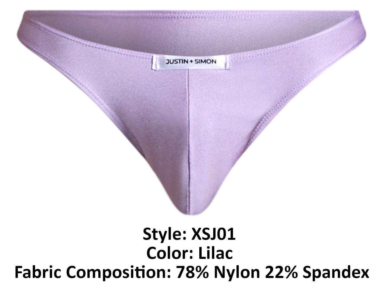 JUSTIN+SIMON XSJ01 Classic Silky Bikini Lilac Plus Sizes