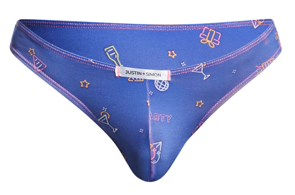 JUSTIN+SIMON XSJ01 Classic Silky Bikini Party Blue Plus Sizes