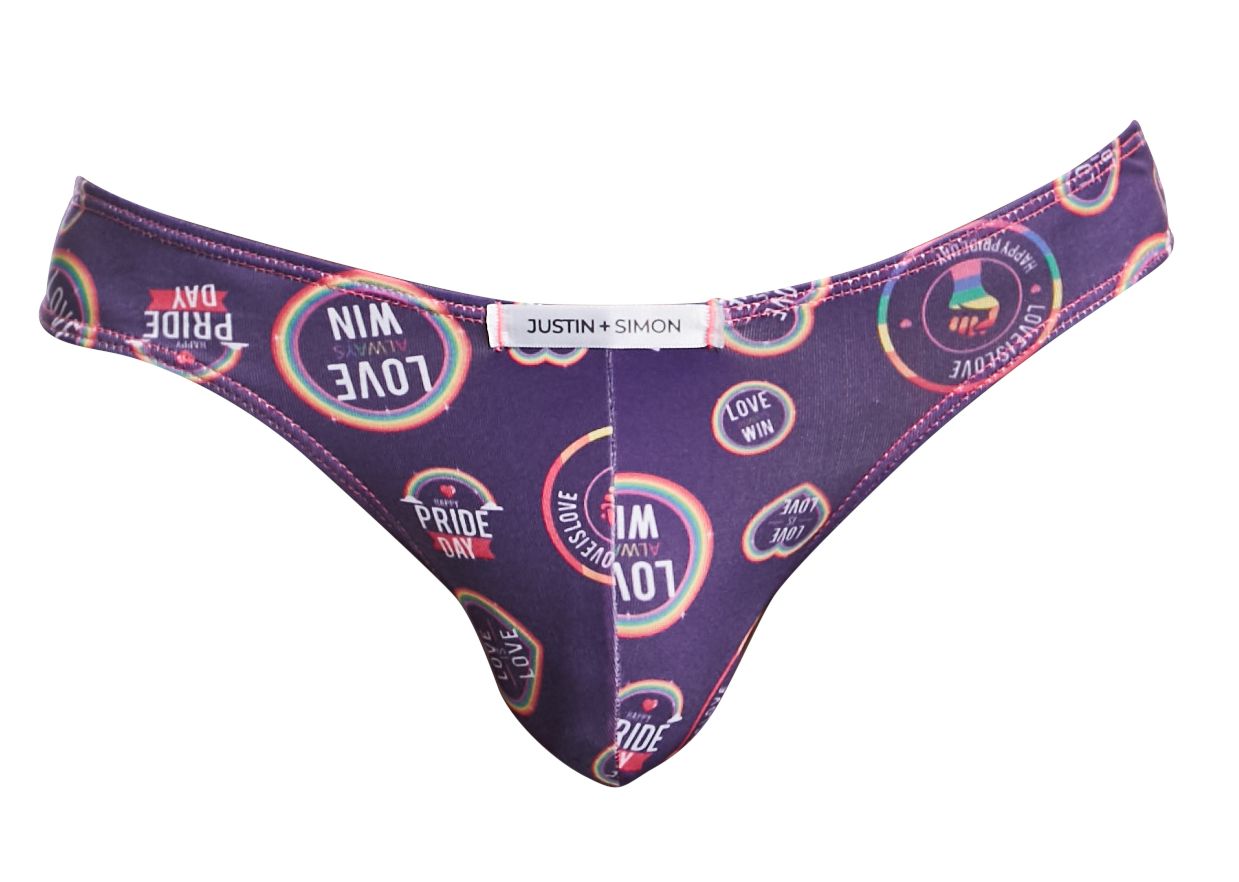 JUSTIN+SIMON XSJ01 Classic Silky Bikini Pride Purple Plus Sizes