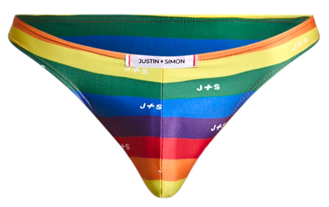 JUSTIN+SIMON XSJ01 Classic Silky Bikini Pride Flag Plus Sizes