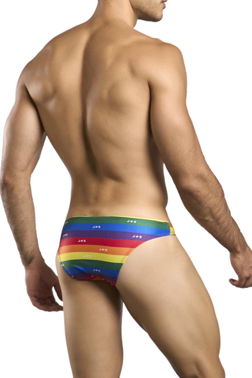 JUSTIN+SIMON XSJ01 Classic Silky Bikini Pride Flag Plus Sizes