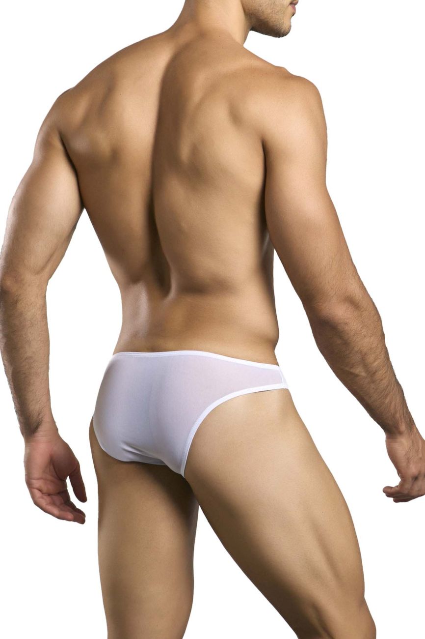 JUSTIN+SIMON XSJ01 Classic Bikini Color White Mesh Plus Sizes