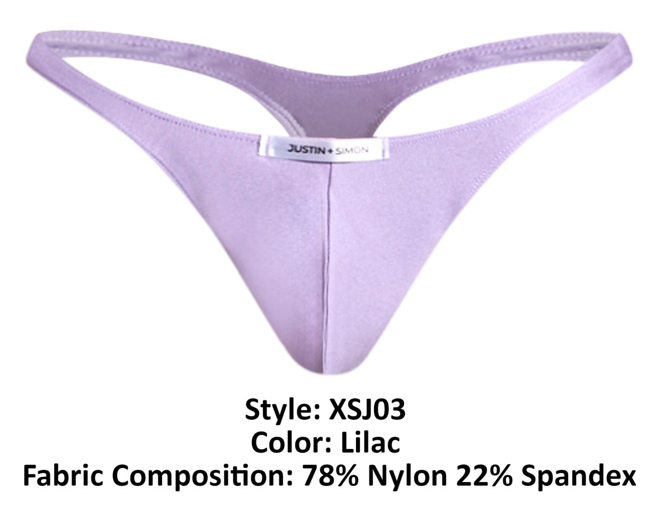 JUSTIN+SIMON XSJ03 Silky Sexy Thongs Lilac Plus Sizes