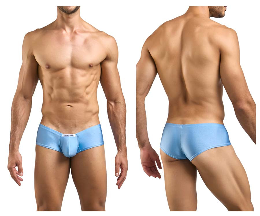 JUSTIN+SIMON XSJ13 Mens Cheeky Bulge Boxer Short Baby Blue Plus Sizes