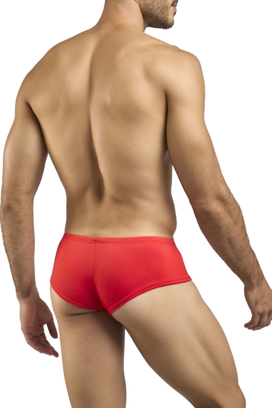 JUSTIN+SIMON XSJ13 Mens Cheeky Bulge Boxer Short Peach Red Plus Sizes