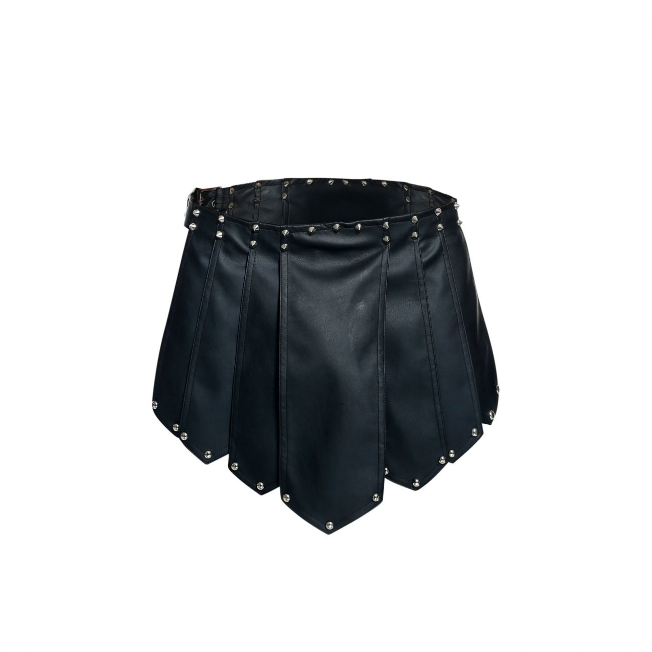 MaleBasics DMBL10 DNGEON Leather Look Roman Skirt Black