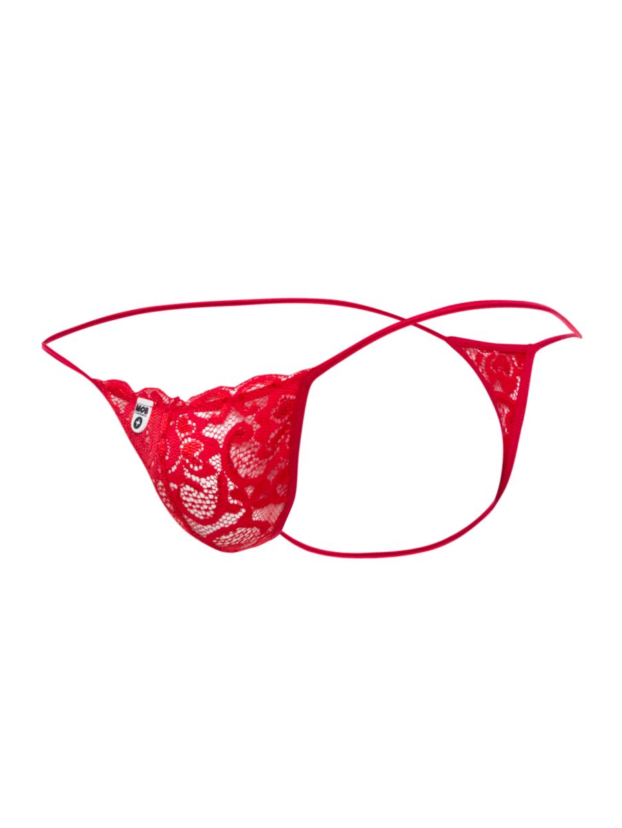 MaleBasics MBL27 Mens Sexy Floral Lace Thongs Red