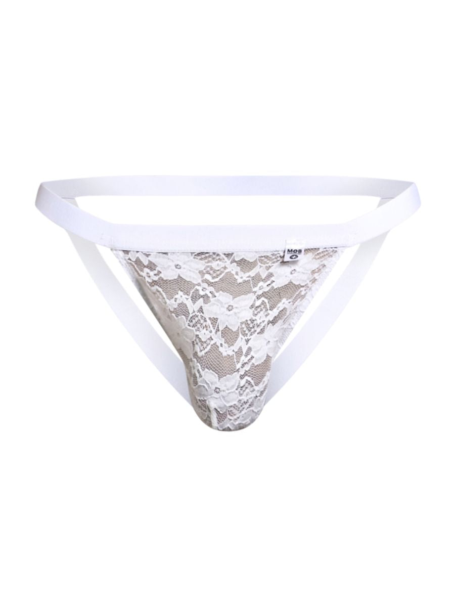 MaleBasics MBL82 Mens Extreme Sexy Jockstrap White Lace