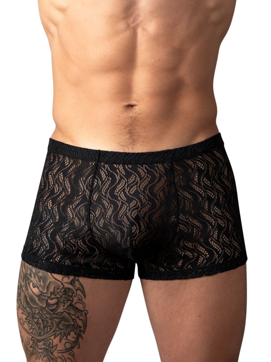 Male Power 150-305 Male Sheer Ripple Pouch Short Black