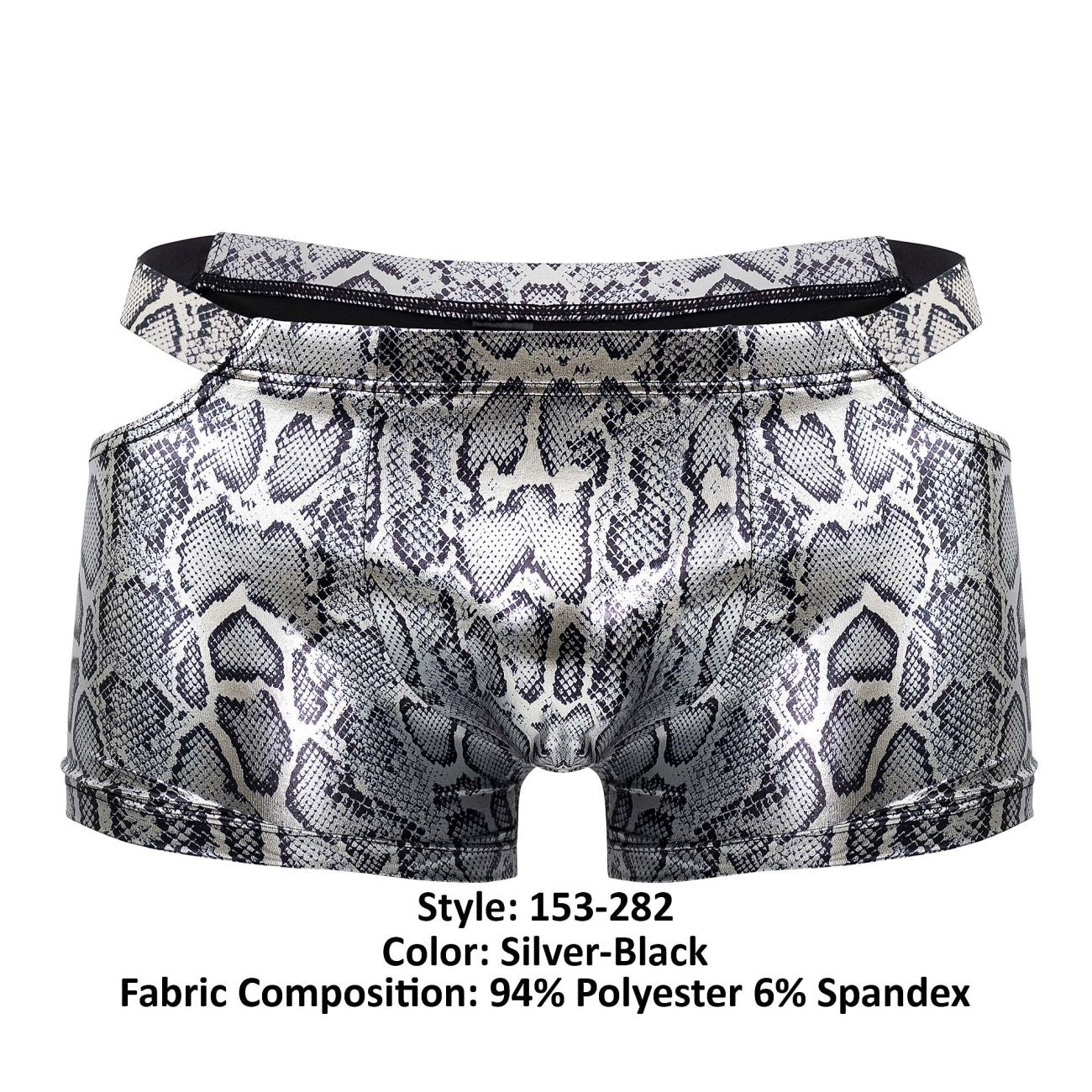 Male Power 153-282 S-naked Pouch Short Silver-Black