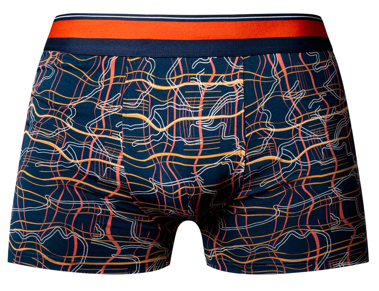 Male Power 160-299 Soo Cumfy Male Boxer Brief Navy-Orange