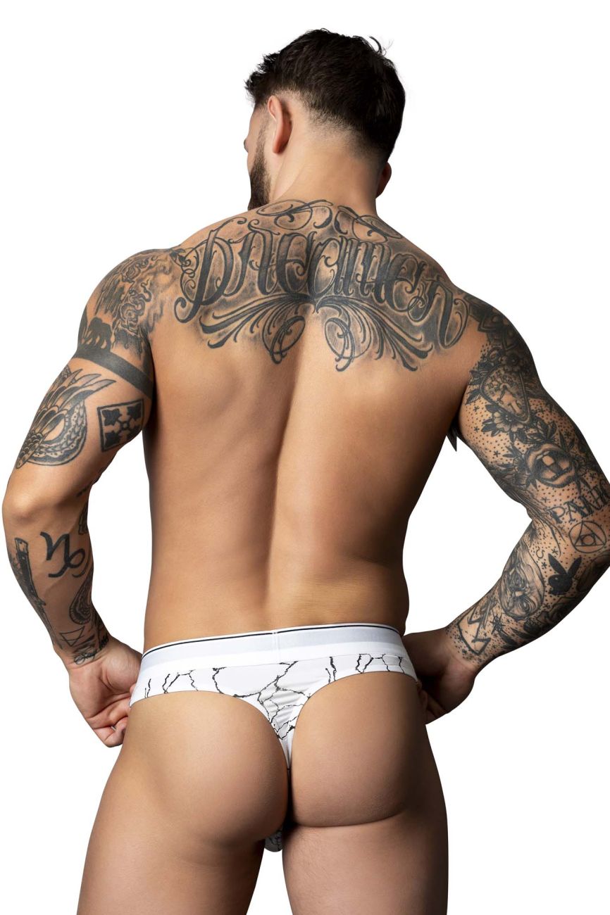 Male Power 412-299 Soo Cumfy Male Thong White-Black