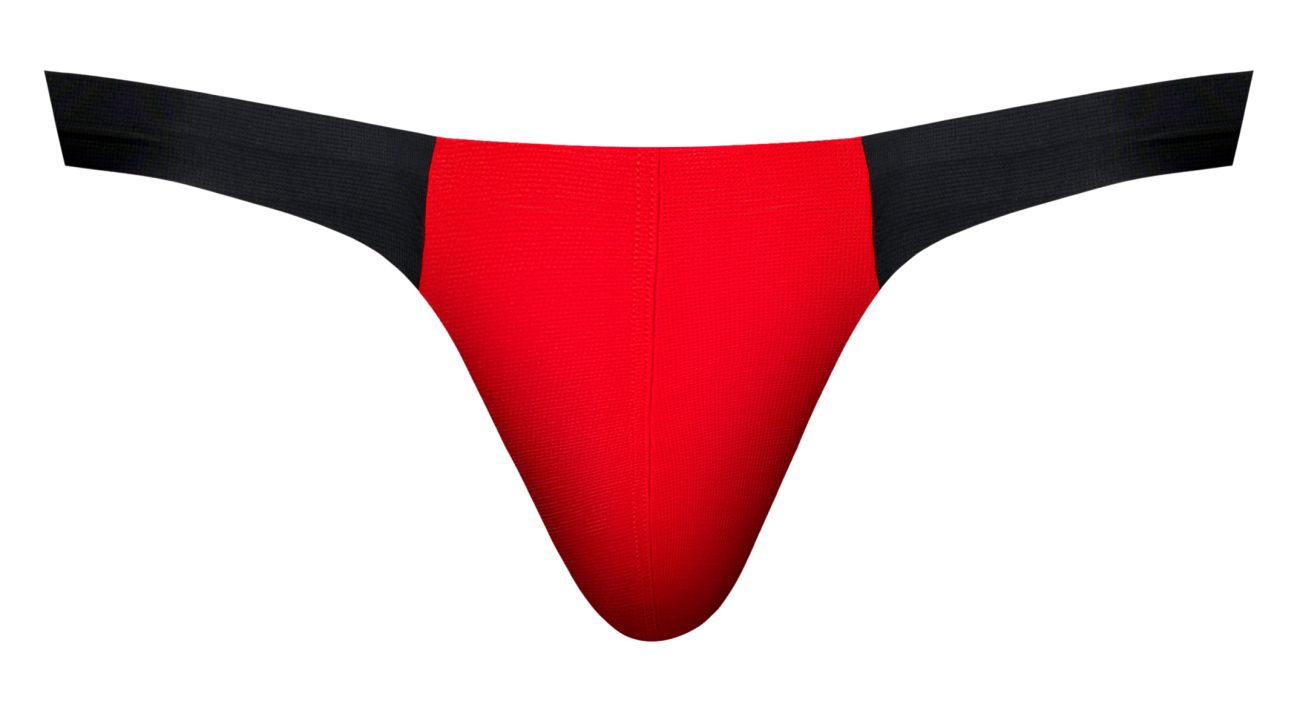 Male Power 442-300 Hot Mesh Male Bong Thong Black-Red