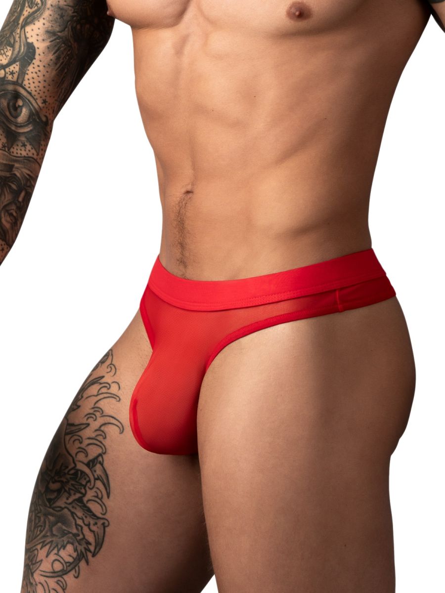 Male Power 442-307 Male Sheer Mesh 2 Bong Thong Red