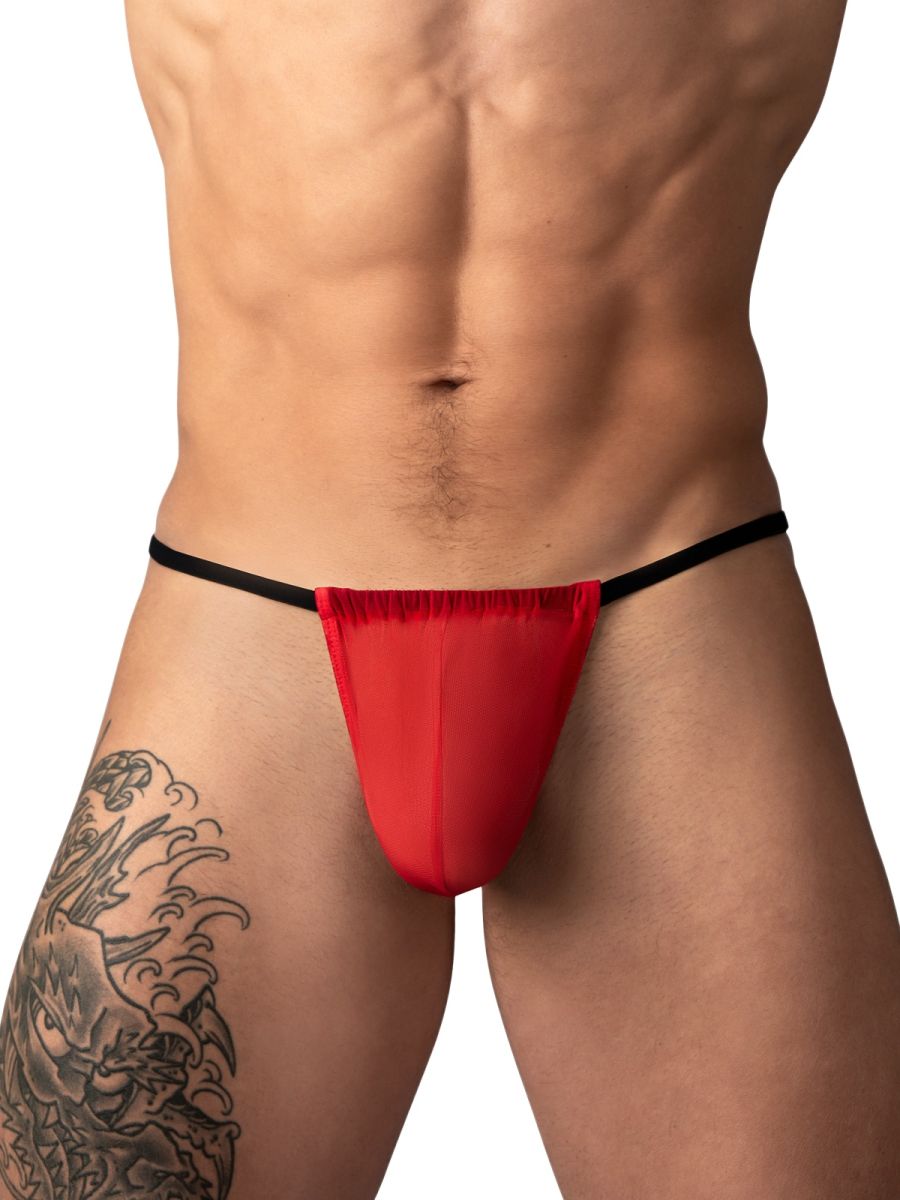 Male Power 450-307 Mens Daring Sheer Mesh 2 G-String Red