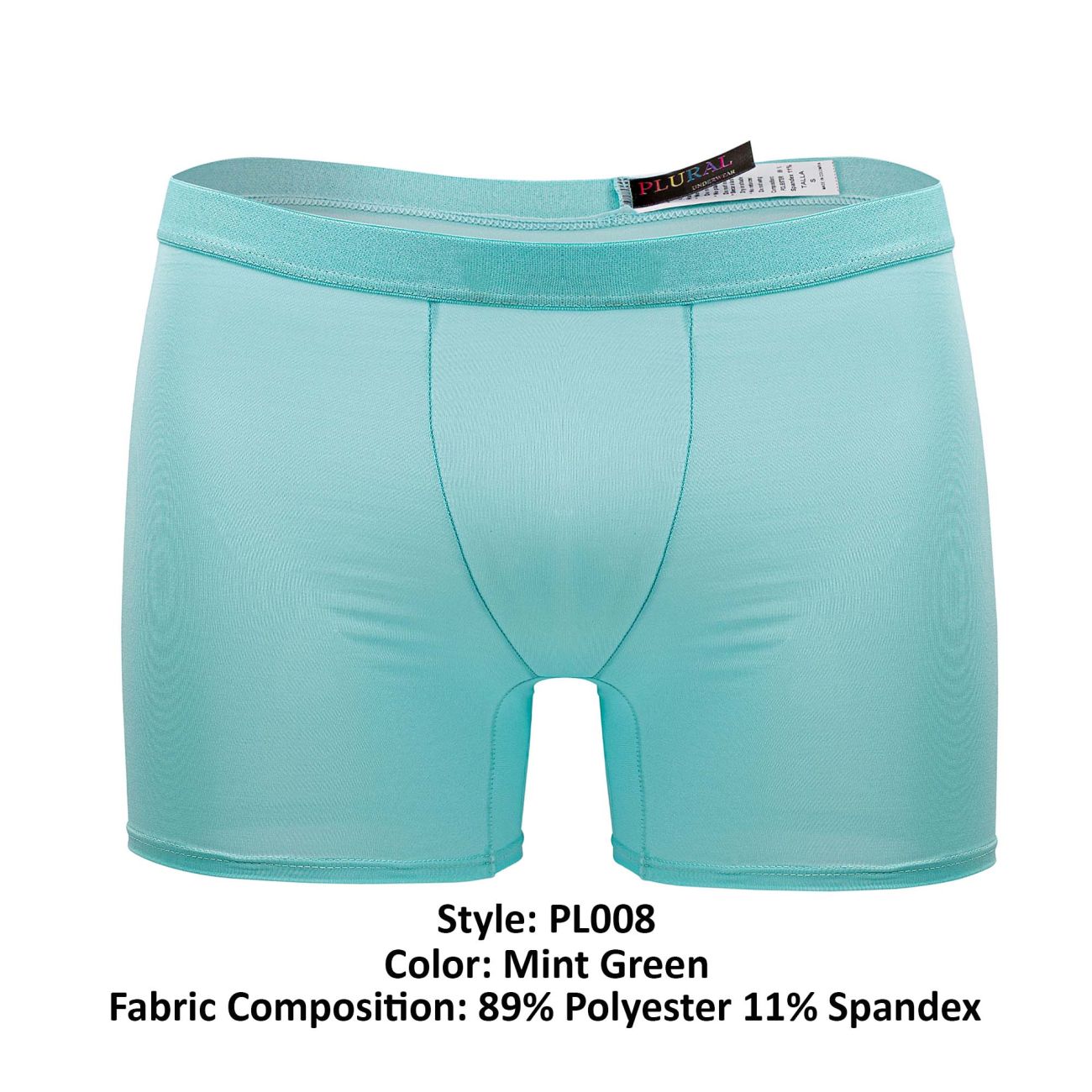PLURAL PL008 Non-binary Underwear Trunks Mint Green