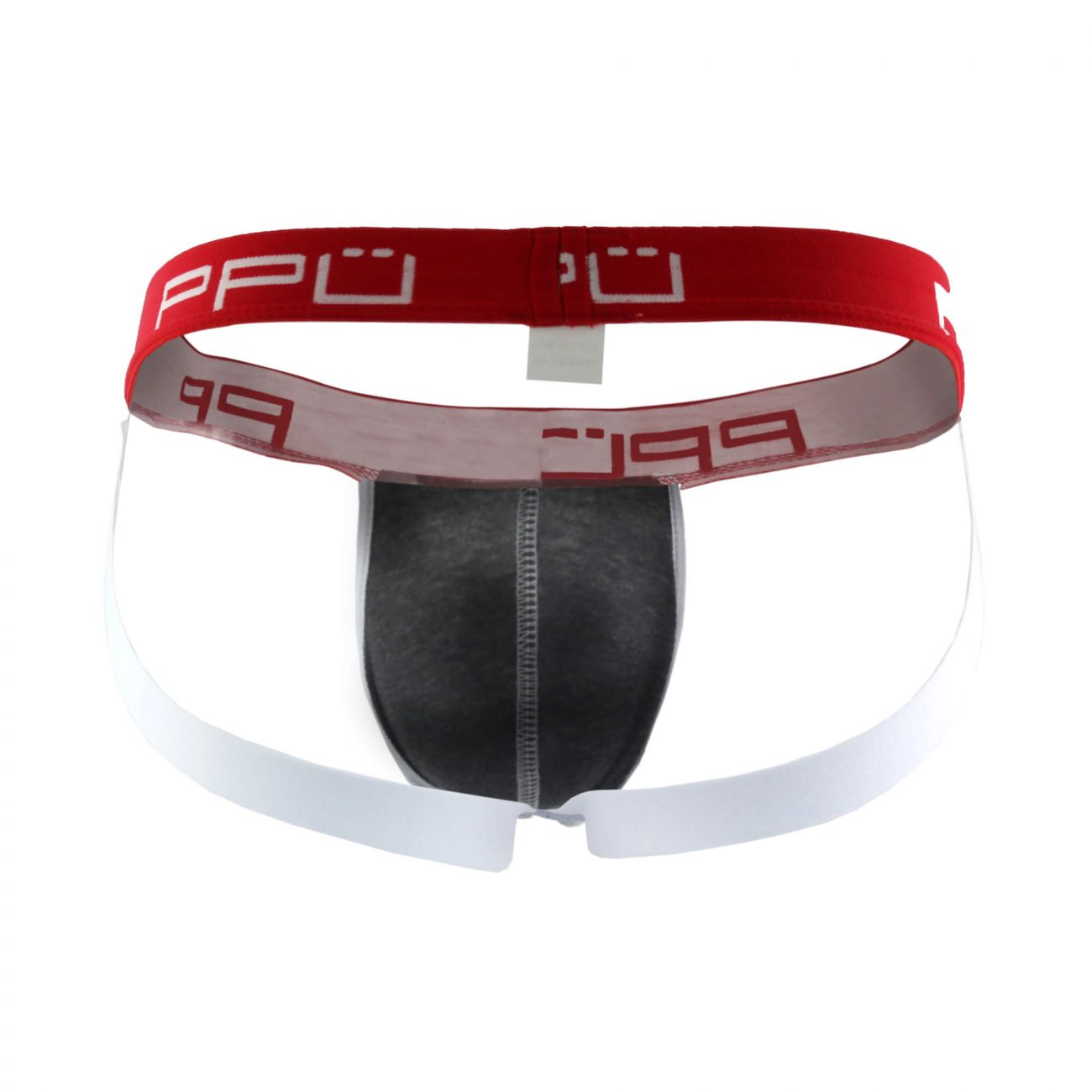 PPU 1308 Cotton Jockstrap Gray-Red