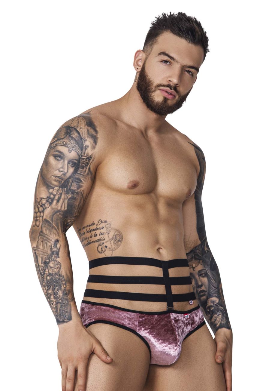 Pikante 1097 Clandestine Velvet Briefs Pink