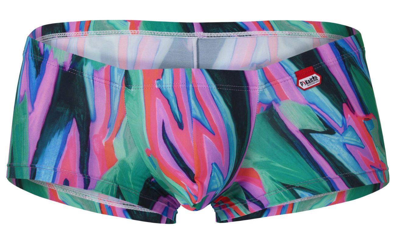 Pikante 1828 Abstract Colourful Festive Mens Trunks Green Multi