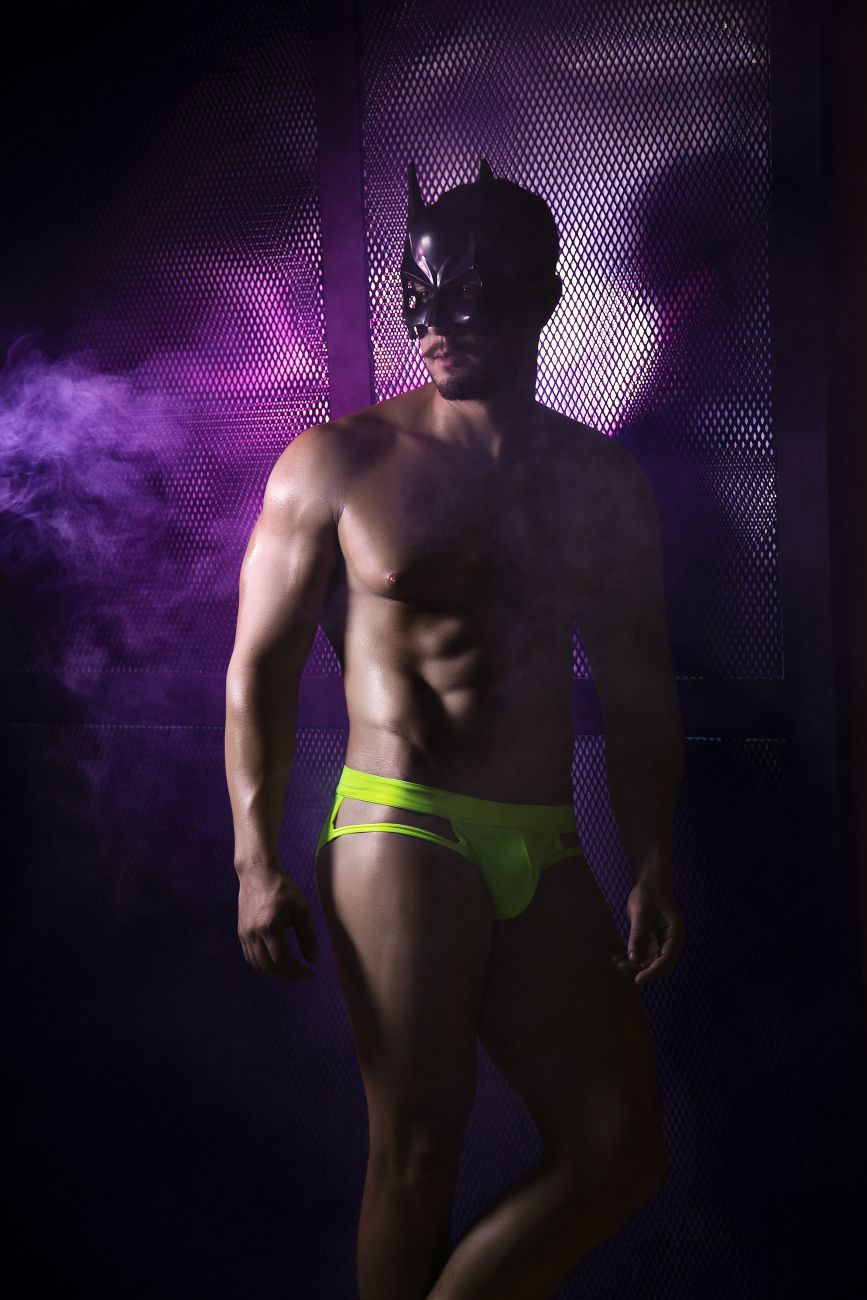 Pikante 2114 Lenox Mens Modern Minimalist Briefs Neon Green