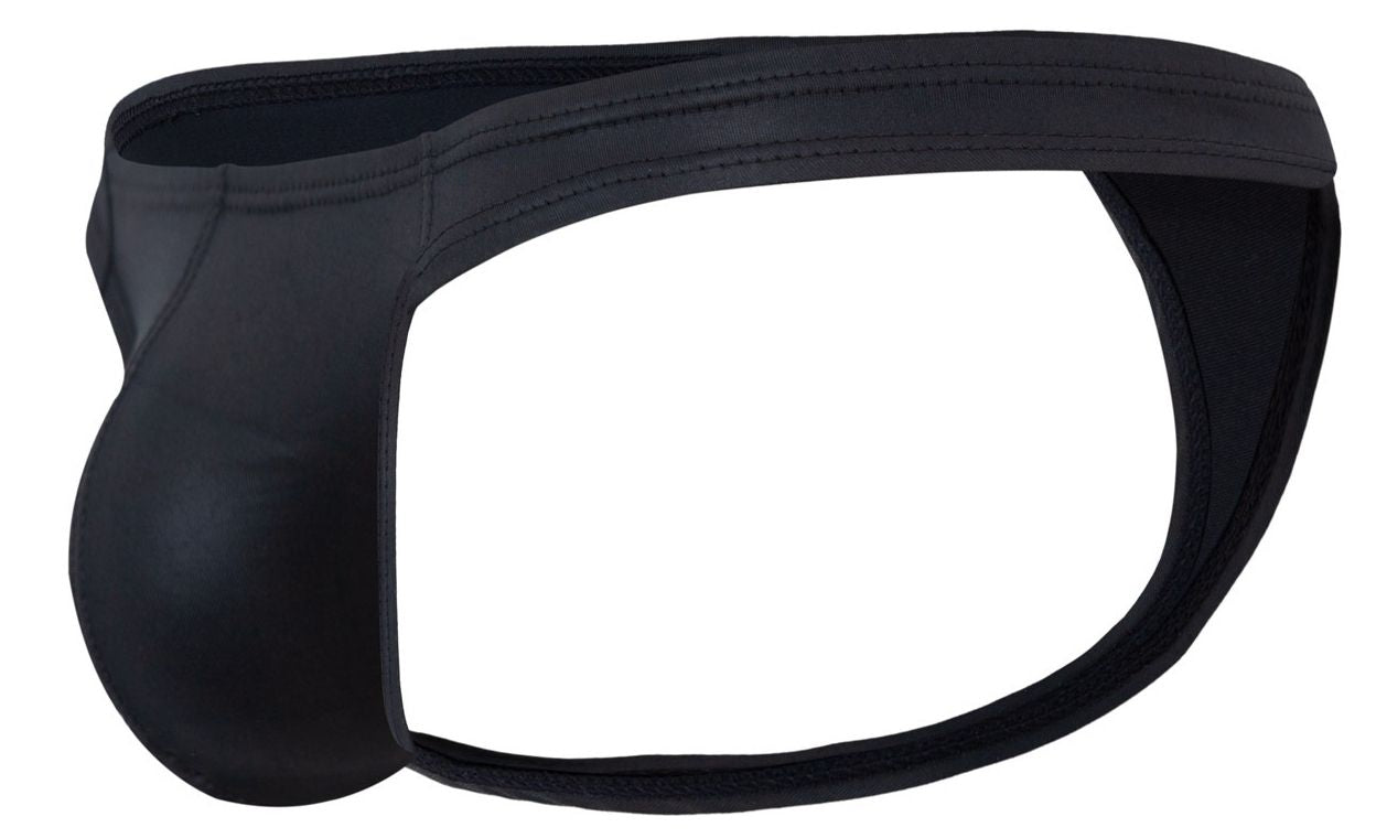 Pikante 2119 Candy Mens Bold Wet-look Thongs Black