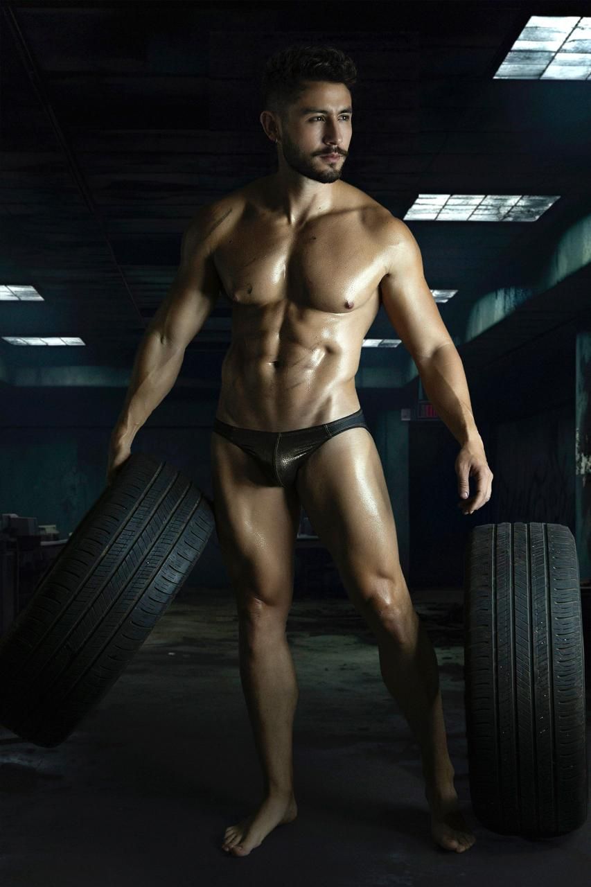 Pikante 2121 Glitters Mens Metallic Gold Front Briefs Black