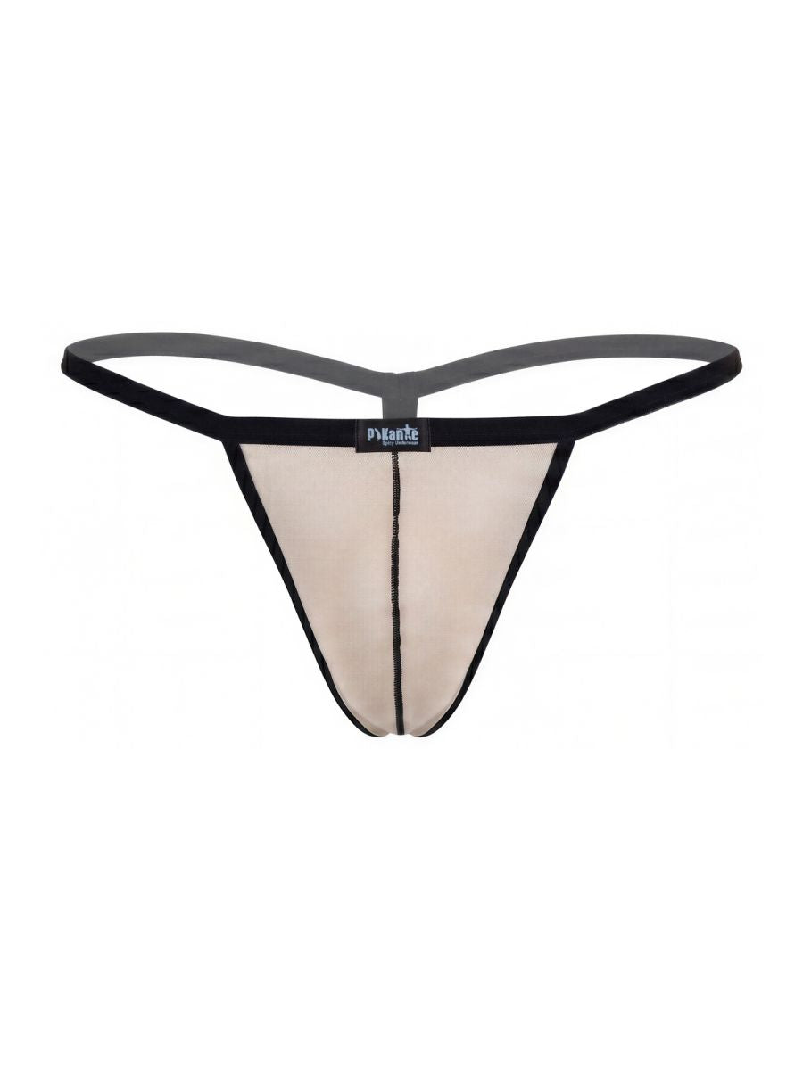 Pikante PIK 26094 Nut Mens Lightweight Barely There G-String Gray