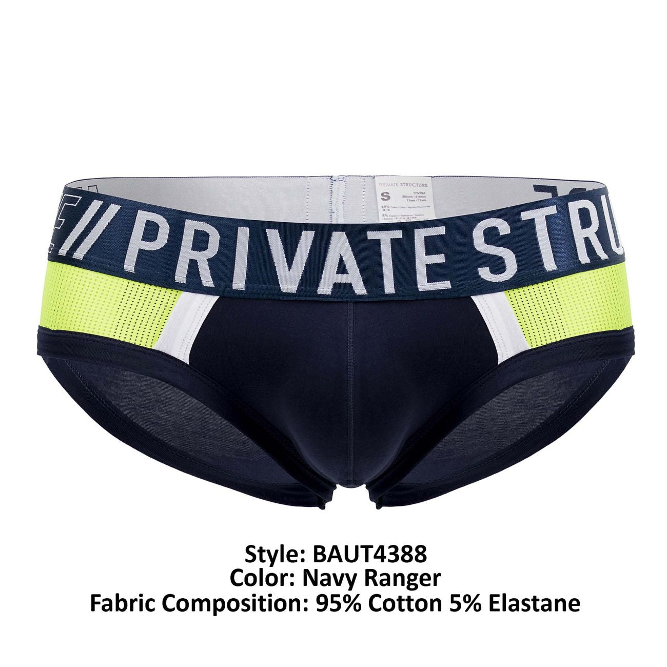 Private Structure BAUT4388 Athlete Mini Briefs Navy Ranger
