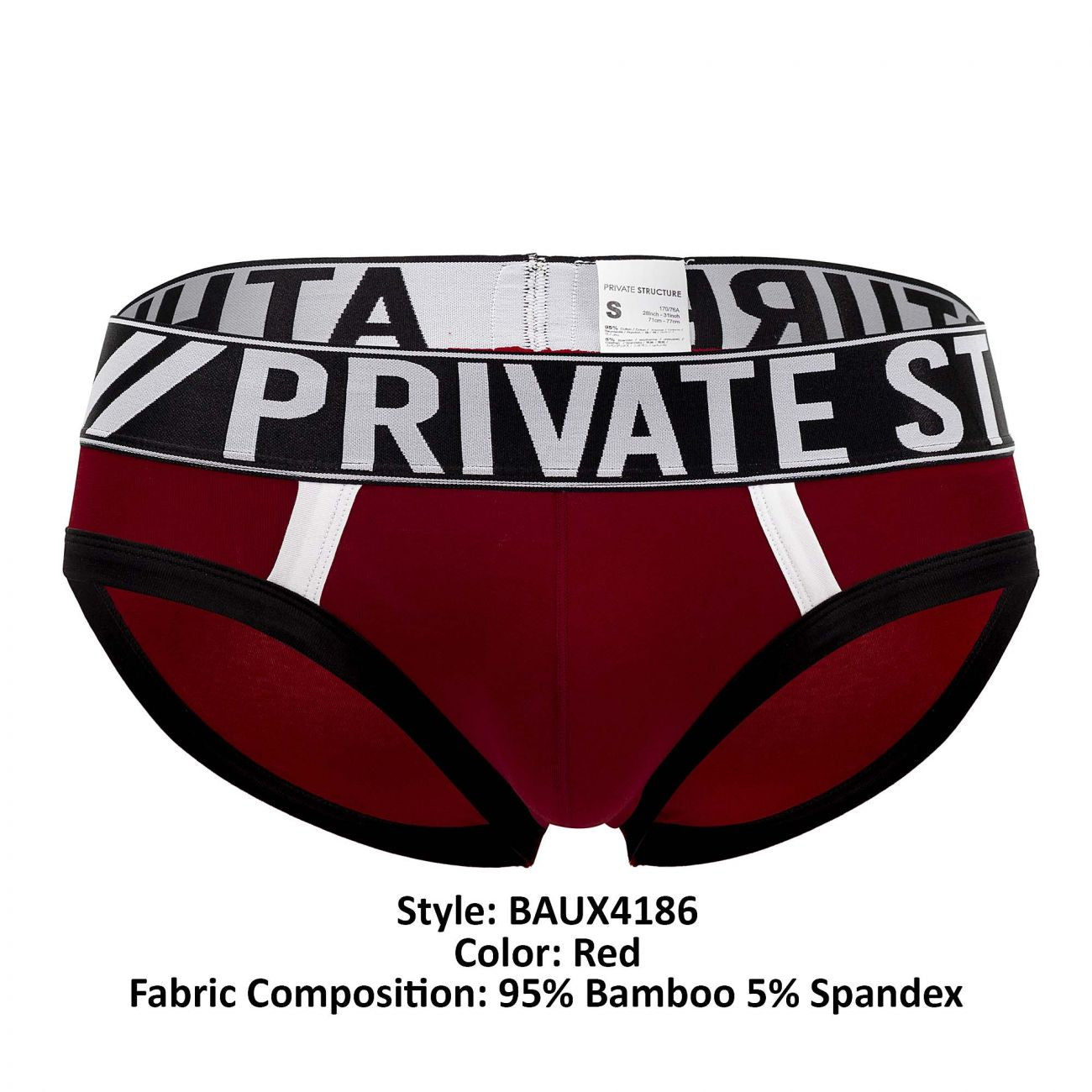 Private Structure BAUX4186 Athlete Mini Briefs Red