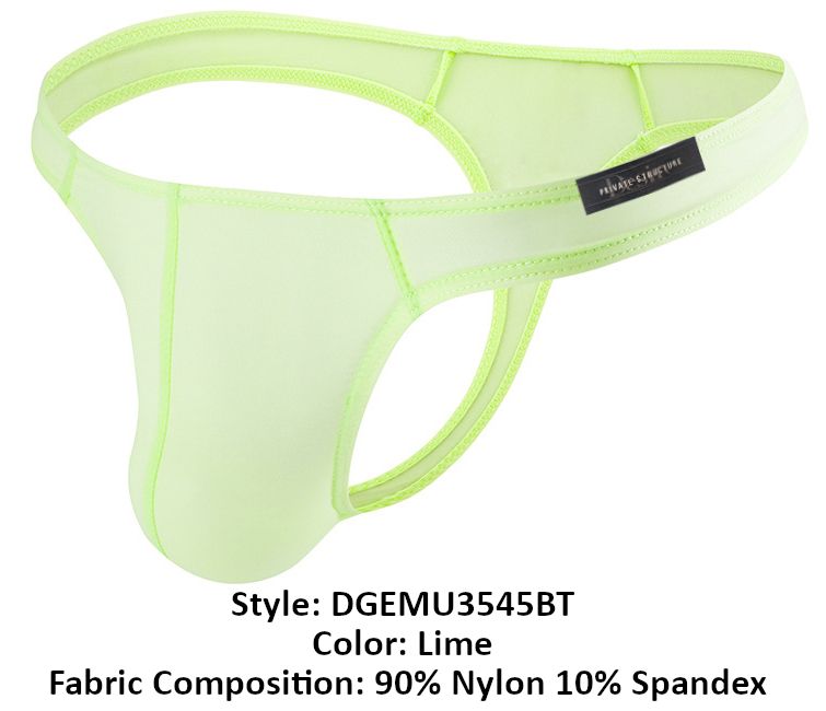 Private Structure DGEMU3545BT Desire Glaze Thong Lime
