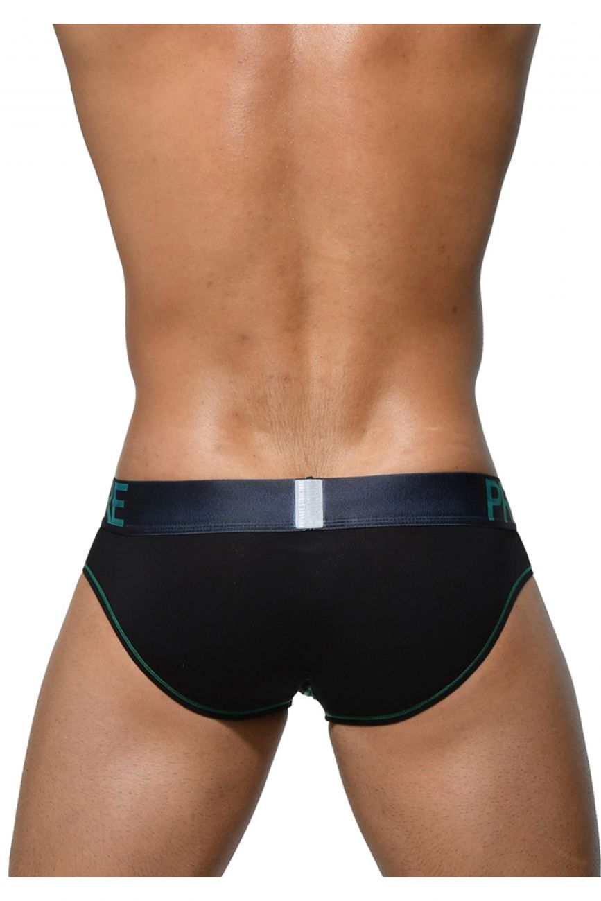 Private Structure PTUZ3791 Platinum Tencel Mini Brief Green-Black