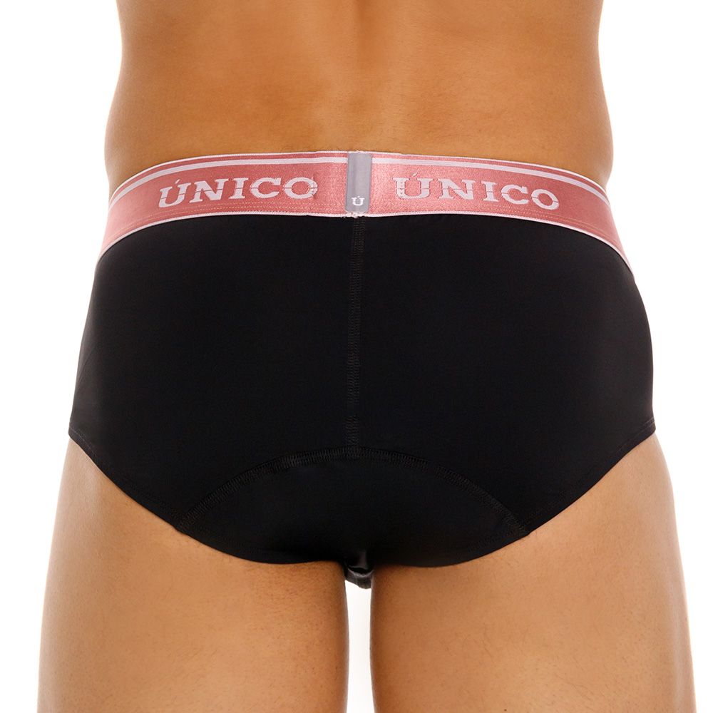 Unico 24110101108 Oro Rosa Mens Comfortable Soft Briefs Black