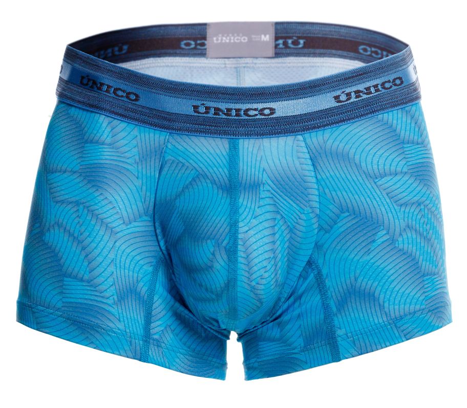 Unico 25040100101 Estraza Mens Boxer Briefs Trunks Blue