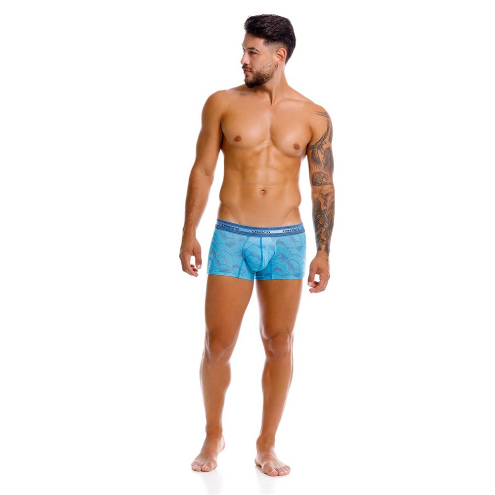 Unico 25040100101 Estraza Mens Boxer Briefs Trunks Blue