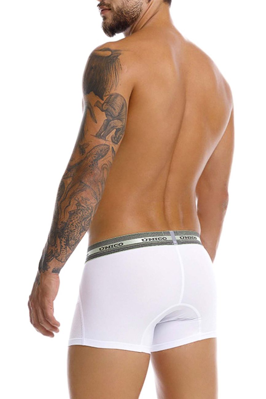 Unico 25040100122 Sensacion Mens Boxer Briefs Trunks White