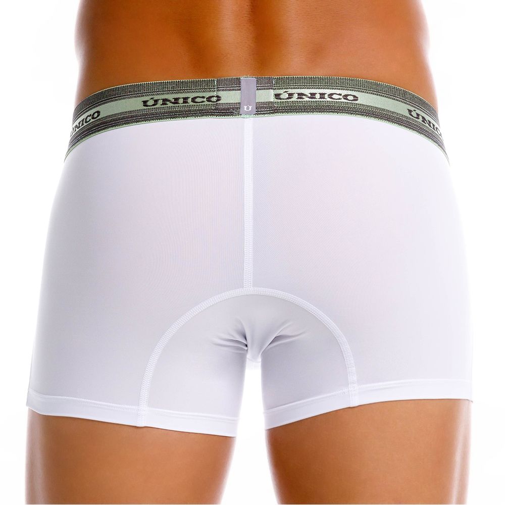 Unico 25040100122 Sensacion Mens Boxer Briefs Trunks White